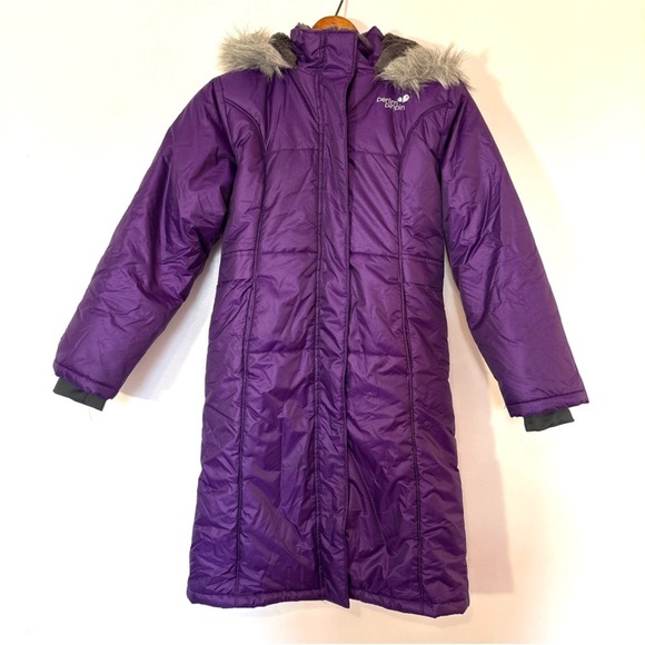 Perlimpinpin Other - Kids' Long Purple Puffer Coat with Faux Fur Trim by Carter's